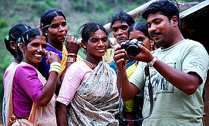 Boominathan in field with indigenous people in south-western India’s western ghats.
© WWF-India
© WWF-India